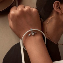 Jeffrry1 Pendant Charm Üç Parça Araç Fırçası Ayarlayın Kadınlar Için Karşılaştırılmış Farklı Bileklikler ve Kolye 925 Gümüş (Yurt Dışından)
