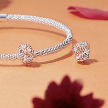 Jeffrry1 Pendant Charm Rose Spacer Beads Kadınlar Için Karşılaştırılmış Farklı Bileklikler ve Kolye 925 Gümüş (Yurt Dışından)