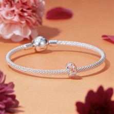 Jeffrry1 Pendant Charm Rose Spacer Beads Kadınlar Için Karşılaştırılmış Farklı Bileklikler ve Kolye 925 Gümüş (Yurt Dışından)