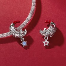 Jeffrry1 Pendant Charm Ay Işığı Noel Baba Kadınlar Için Karşılaştırılmış Farklı Bileklikler ve Kolye 925 Gümüş (Yurt Dışından)