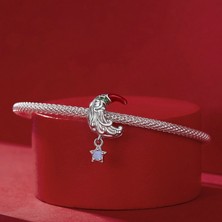 Jeffrry1 Pendant Charm Ay Işığı Noel Baba Kadınlar Için Karşılaştırılmış Farklı Bileklikler ve Kolye 925 Gümüş (Yurt Dışından)