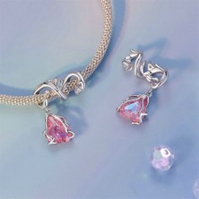 Jeffrry1 Pendant Charm Fading Rose Kadınlar Için Karşılaştırılmış Farklı Bileklikler ve Kolye 925 Gümüş (Yurt Dışından)
