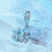 Jeffrry1 Pendant Charm Snow Butterfly Pendant Kadınlar Için Karşılaştırılmış Farklı Bileklikler ve Kolye 925 Gümüş (Yurt Dışından)