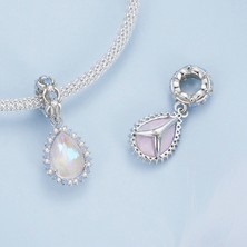 Jeffrry1 Pendant Charm Mocha Teardrop Pendant Kadınlar Için Karşılaştırılmış Farklı Bileklikler ve Kolye 925 Gümüş (Yurt Dışından)