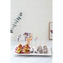 Hayveys Boncuklu Süslü Pasta Kanepe Doğum Günü Nişan Kokteyl Kürdan Çubuk