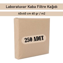 Tarez Laboratuvar Kaba Filtre Kağıdı, Laboratuvar Süzgeç Kağıdı 40X40 cm 60 Gr/m2 250 Adet