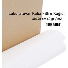 Tarez Laboratuvar Kaba Filtre Kağıdı, Laboratuvar Süzgeç Kağıdı 40X40 cm 60 Gr/m2 100 Adet