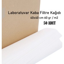 Tarez Laboratuvar Kaba Filtre Kağıdı, Laboratuvar Süzgeç Kağıdı 40X40 cm 60 Gr/m2 50 Adet