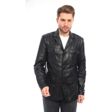 Sare Mod Saremod Blazer Erkek Deri Ceket
