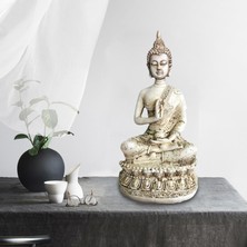 Suitable Meditasyon Tayland Gautama Buda Oturmuş Heykeli Heykel Reçine El Sanatları Ev Dekor (Yurt Dışından)