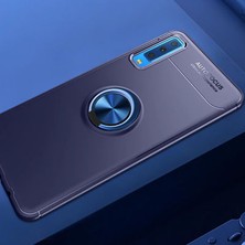 Techno Guru Samsung Galaxy A7 2018 Ultra Koruma Sağlayan Stant Özellikli Yüzüklü Ravel Silikon Kılıf