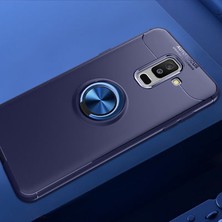 Techno Guru Samsung Galaxy A6 Plus 2018 Ultra Koruma Sağlayan Stant Özellikli Yüzüklü Ravel Silikon Kılıf