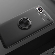 Techno Guru Huawei Y5 2018 Ultra Koruma Sağlayan Stant Özellikli Yüzüklü Ravel Silikon Kılıf