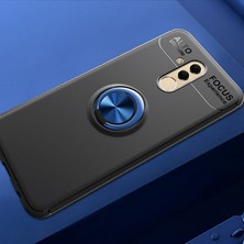 Techno Guru Huawei Mate 20 Lite Ultra Koruma Sağlayan Stant Özellikli Yüzüklü Ravel Silikon Kılıf