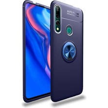 Techno Guru Huawei Y9 Prime 2019 Ultra Koruma Sağlayan Stant Özellikli Yüzüklü Ravel Silikon Kılıf