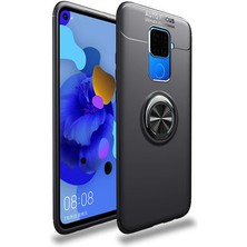 Techno Guru Huawei Mate 30 Lite Ultra Koruma Sağlayan Stant Özellikli Yüzüklü Ravel Silikon Kılıf