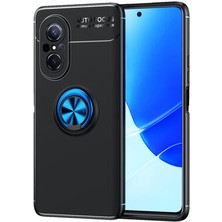 Techno Guru Huawei Nova 9 Se Ultra Koruma Sağlayan Stant Özellikli Yüzüklü Ravel Silikon Kılıf