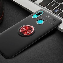 Techno Guru Huawei Y6 2019 Ultra Koruma Sağlayan Stant Özellikli Yüzüklü Ravel Silikon Kılıf