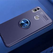 Techno Guru Honor 8c Ultra Koruma Sağlayan Stant Özellikli Yüzüklü Ravel Silikon Kılıf