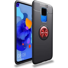 Techno Guru Huawei Mate 30 Lite Ultra Koruma Sağlayan Stant Özellikli Yüzüklü Ravel Silikon Kılıf