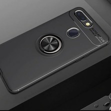 Techno Guru Xiaomi Mi 8 Lite Ultra Koruma Sağlayan Stant Özellikli Yüzüklü Ravel Silikon Kılıf