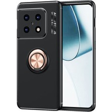 Techno Guru One Plus 10 Pro Ultra Koruma Sağlayan Stant Özellikli Yüzüklü Ravel Silikon Kılıf