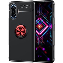 Techno Guru Redmi K40 Gaming Ultra Koruma Sağlayan Stant Özellikli Yüzüklü Ravel Silikon Kılıf