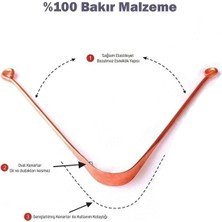 BarkoFix Bakır Dil Sıyırıcı Dil Temizleyici Bakır Ağız Bakım Fırçası Dil Tenizleme Aparatı Dil Plak Temizleme