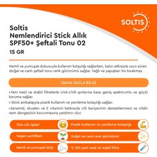 Soltis Nemlendirici Stick Allık SPF50+ Şeftali Tonu 02, 15 gr