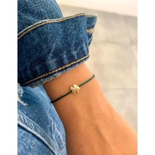 Atelier Çağla Yeşil Yonca Ip Bileklik