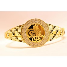 Güler Kuyumculuk 8 Ayar Altın Tuğralı Kelepçe Bilezik