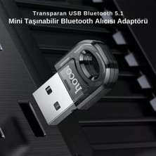 Hoco BT5.1V USB Bluetooth Adaptör, Televizyon, Bilgisayar Bluetooth Özellik ADAPTÖRÜ,20MT Mesafeli