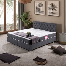 Setay Eylül İkili Set Çift Kişilik Baza Başlık - Antrasit