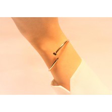 Güler Kuyumculuk 8 Ayar Altın Çivili Kelepçe Bilezik