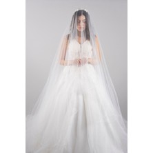 Uzun Gelinlik Veya Nikah Duvağı 1.kalite Tül 5 mt Boyunda