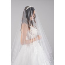 Uzun Gelinlik Veya Nikah Duvağı 1.kalite Tül 5 mt Boyunda