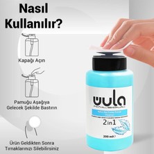 Wula Pompalı Kalıcı Oje Protez Tırnak Temizleyici Cleanser 2 İn 1 200 ml