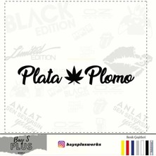 Beruflic Plata Plomo Oto Sticker Siyah 20*10 cm