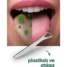 Carnivalland Paslanmaz Çelik Metal Dil Temizleme Aparatı Ayurveda Dil Kazıma Çubuğu Kazıyıcı Sıyırıcı 1 Adet