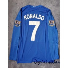 Dayı Balı Manchester United Cristiano Ronaldo 2008 2009 Mavi Uzun Kol Deplasman Forması