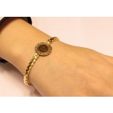 Güler Kuyumculuk 22 Ayar Çeyrek Altınlı  14 Ayar Üçlü Burma Kelepçe  Bilezik