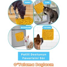 Havhav O'yalama Matı Köpek ve Kediler Için Yalama Matı Sarı Renkli Vakumlu Yapışkanlı Lickmat