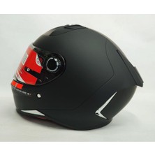 mt Revenge 2 Solid A1 Matt Black Şeffaf Vizörlü Kask