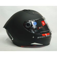 mt Revenge 2 Solid A1 Matt Black Şeffaf Vizörlü Kask