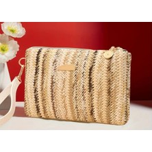 Renkli Kadın Portföy Clutch Makyaj El Çantası