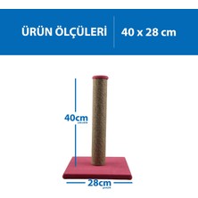 Herniks Çubuk Kedi Tırmalama Tahtası 40 cm - Pembe