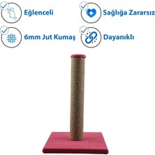 Herniks Çubuk Kedi Tırmalama Tahtası 40 cm - Pembe