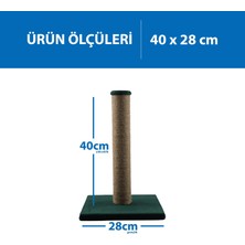 Herniks Çubuk Kedi Tırmalama Tahtası 40 cm - Yeşil