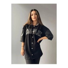 Gravity Trend Complex Kolej Oversize T-Shirt - Siyah