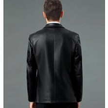 Nyc Deri Ince Kesit Blazer Klasik Ceket